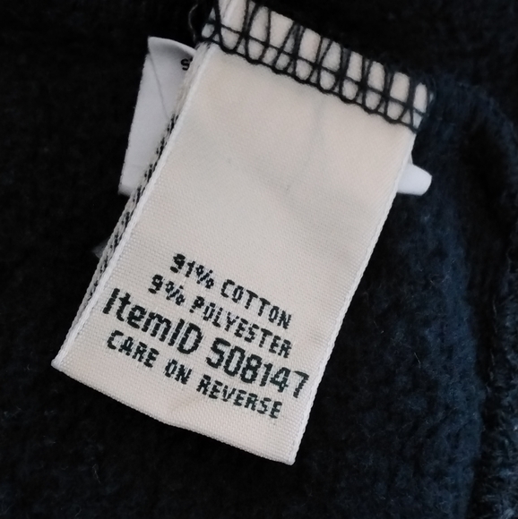 LL Bean Traditional Fit V-Stitch Crew Neck Navy Blue Sweatshirt Sz M Reg - Picture 7 of 7